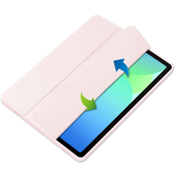 Чохол для Samsung Galaxy Tab S10 FE+ Plus, Smartcase Hybrid, з місцем для стилуса, рожевий