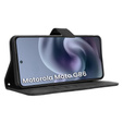 Откидной чехол для Motorola Moto G86 5G, Crazy Horse Wallet, чёрный
