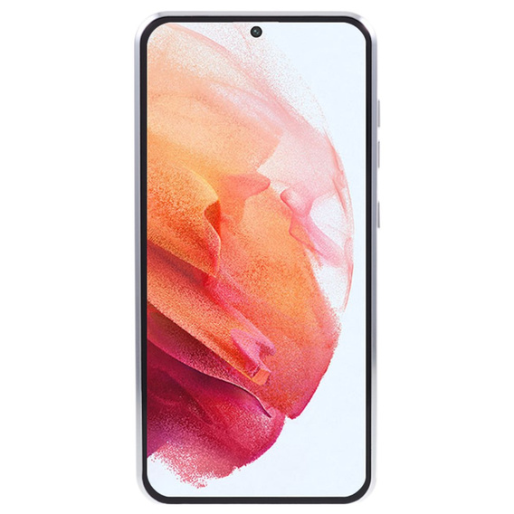Магнитный чехол с двойным стеклом MagSafe для Samsung Galaxy S21+ Plus, серебряный