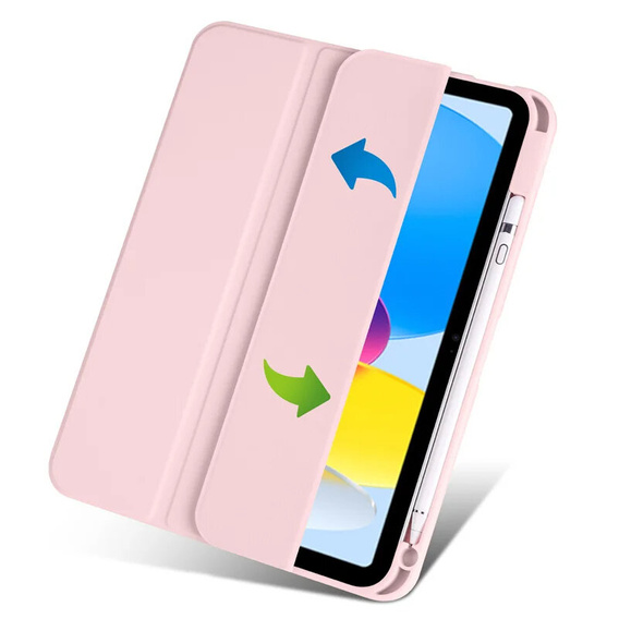 Чехол для iPad 10.9 2022 10 Gen, Smartcase Hybrid, с местом для стилуса, розовый