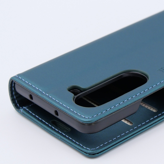 Чохол для Samsung Galaxy Z Fold 5 5G, ERBORD Glossy Litchi, гаманець з клапаном, зелений