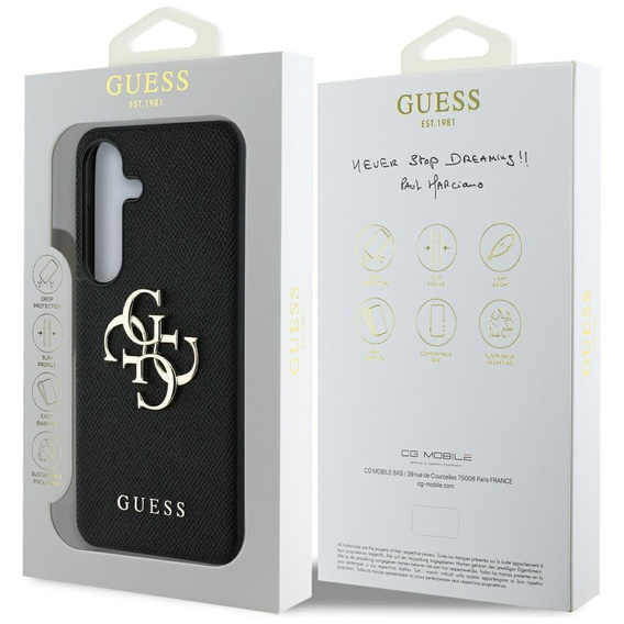 Чехол GUESS Grained Big 4G Logo для Samsung Galaxy S25