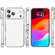 Силиконовый чехол для iPhone 17 Pro Max, с жесткой задней стенкой, прозрачный