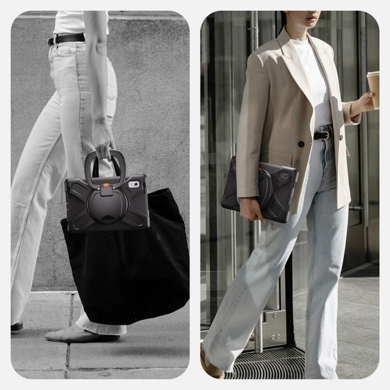 Бронированный чехол для Lenovo Tab M9 TB-310FU (2023), вращающийся на 360, черный