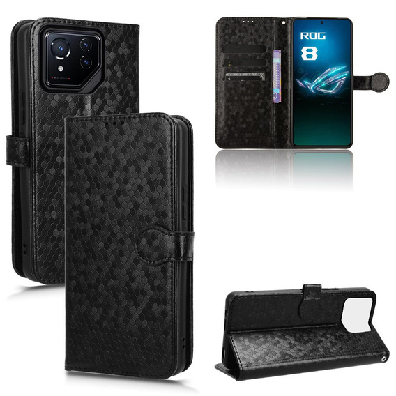 Чохол-фліп для ASUS ROG Phone 8 Pro, Wallet Rhombus, чорний