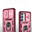 Чехол NOX Camera Slide Samsung Galaxy S23, CamShield Slide, розовый / красный