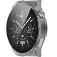 Силиконовый футляр со встроенным защитным стеклом до Huawei Watch GT 3 Pro 46mm, Transparent White
