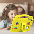 Детский чехол для iPad mini 7.9" 2019/2015/2014/2013/2012 (5/4/3/2/1 gen.), Cute Patterns, с подставкой, жёлтый