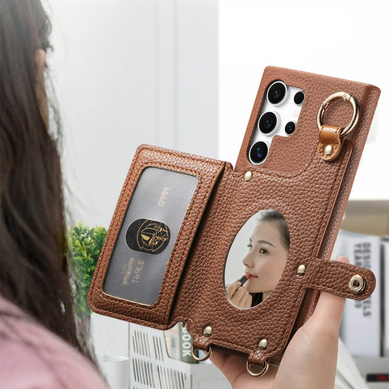 Чехол до Samsung Galaxy S25 Ultra, GKK Leather, чёрный