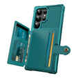 Чехол для Samsung Galaxy S24 Ultra, Card Holder Kickstand, зелёный