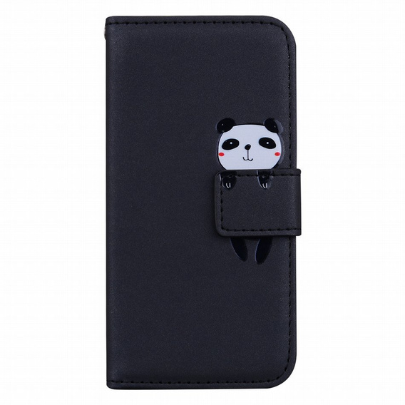 Чехол Wallet до Xiaomi Redmi Note 11 / 11S, Panda, Black