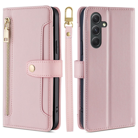 Чохол-книжка для Samsung Galaxy A54 5G, Wallet Zipper Pocket, рожевий