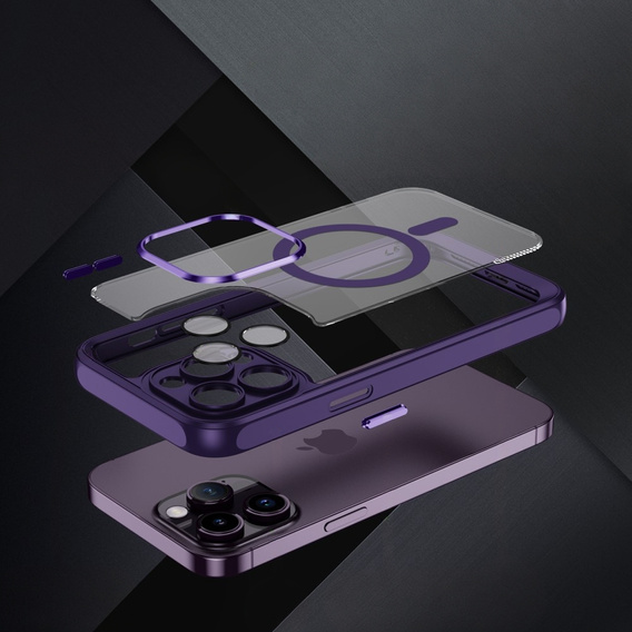 Чехол для iPhone 15 Pro, ERBORD Impact Guard, MagSafe, тёмно-фиолетовый