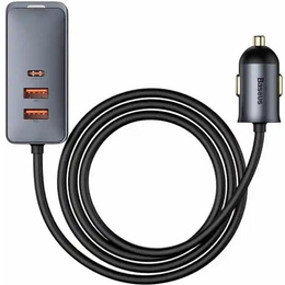Baseus Автомобильное зарядное устройство 2-Port USB i USB Type-C PD40W/QC3.0 - Grey