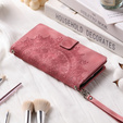 Откидной чехол для Xiaomi Redmi Note 13 Pro 4G / Xiaomi Redmi Note 14S / Xiaomi Poco M6 Pro 4G, Mandala, розовый rose gold