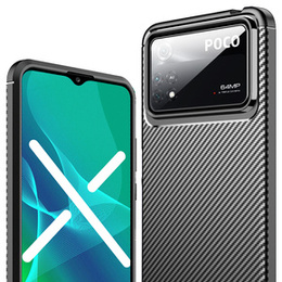 Чoхол до Xiaomi Poco X4 Pro 5G, Carbon Gel, чорний