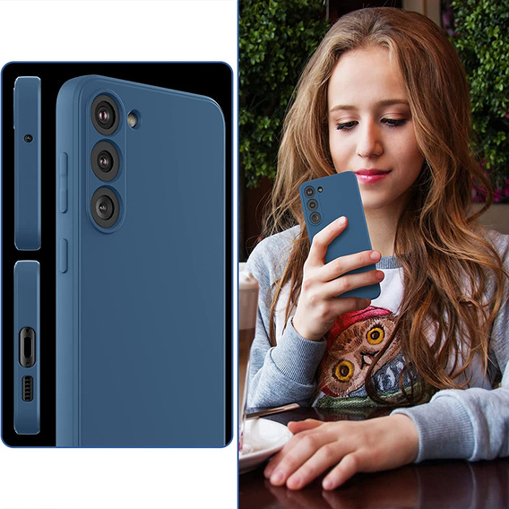 Чoхол до Samsung Galaxy S23 5G, Silicone Lite, темно-синій