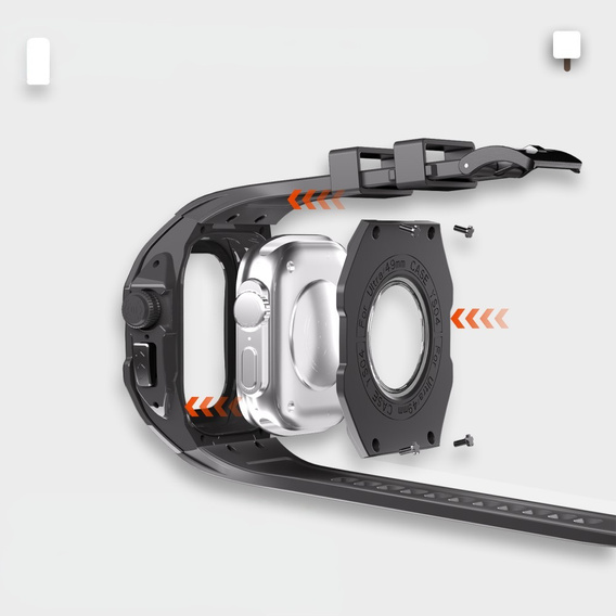 Ремень с чехлом SHELLBOX для Apple Watch Ultra/Ultra 2 49 мм