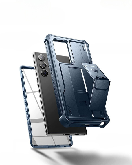 Броньований чохол для Samsung Galaxy S22 Ultra, Dexnor Full Body, темно-синій