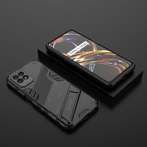 Чехол для Realme 8i, Military kickstand, синий