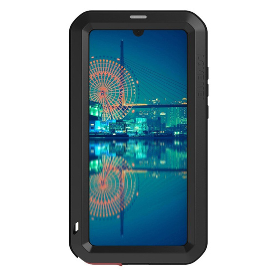 Чoхол Love Mei до Huawei P30, armored with glass, чорний