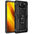 Бронированный Чехол до Xiaomi Poco X3 NFC, Nox Case Ring, чёрный