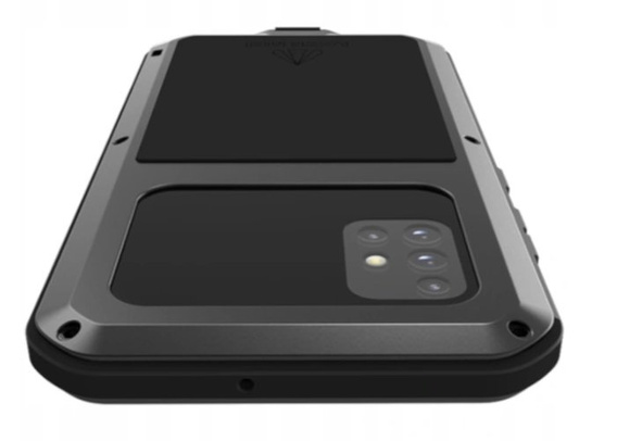 Чехол Love Mei до Samsung Galaxy A51, armored with glass, чёрный