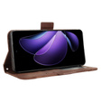 Откидной чехол для Oppo Reno 13F / Oppo Reno 13FS, Card Slot, коричневый