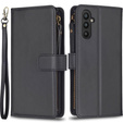 Откидной чехол для Samsung Galaxy A25 5G, Wallet Zipper Pocket, чёрный