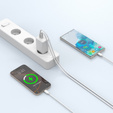 Мережевий зарядний пристрій XO CE12, USB-C, 20 Вт + USB-C - кабель блискавки, білий