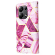 Откидной чехол для Xiaomi Redmi Note 13 Pro 4G / Xiaomi Redmi Note 14S / Xiaomi Poco M6 Pro 4G, Wallet, Marble фиолетовый
