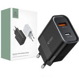 Tech-Protect C30W QC3.0 універсальний зарядний пристрій USB-A USB-C, Black