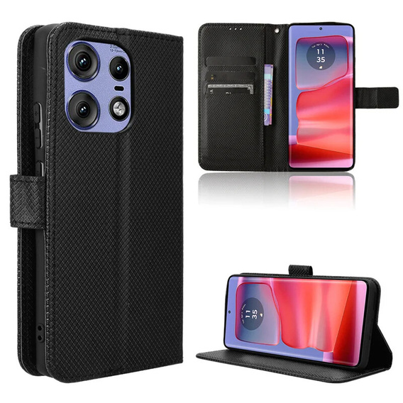 Откидной чехол для Motorola Edge 50 Pro, Wallet Smart Magnet, чёрный