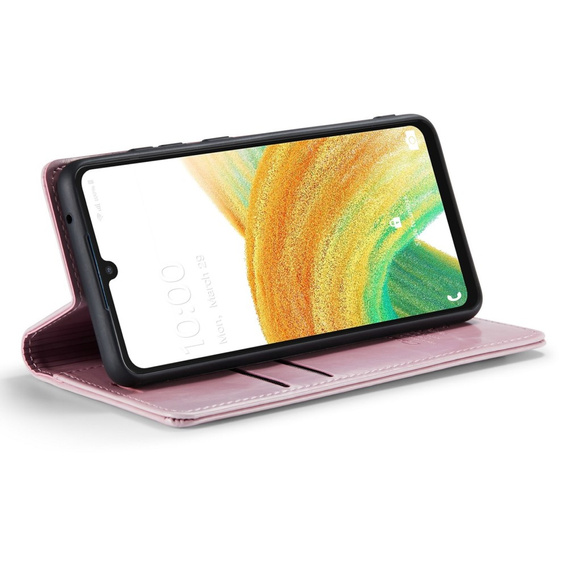 Флип-кейс CASEME для Samsung Galaxy A33 5G, Waxy Textured, розовый