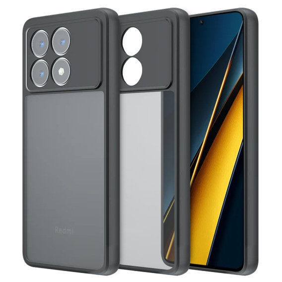 Чохол для Xiaomi Poco X6 Pro 5G, Fusion Hybrid, із захистом камери, матовий / чорний