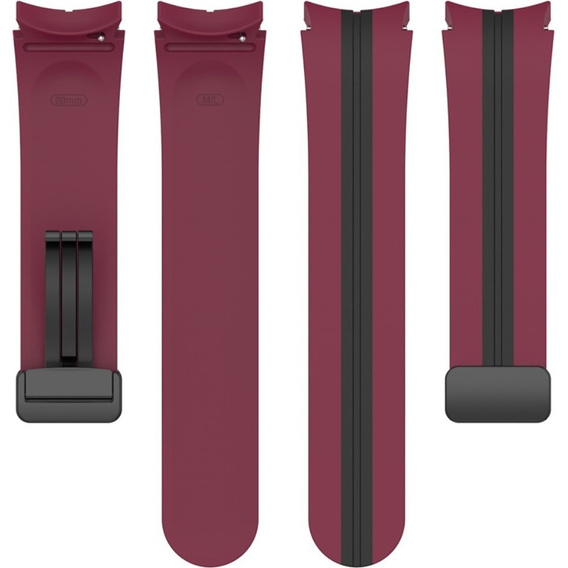 Силиконовый ремешок для Fitbit Inspire 3, Red Samsung Galaxy Watch 4 / 5 40/42/44/46/45MM PRO, Red / Black