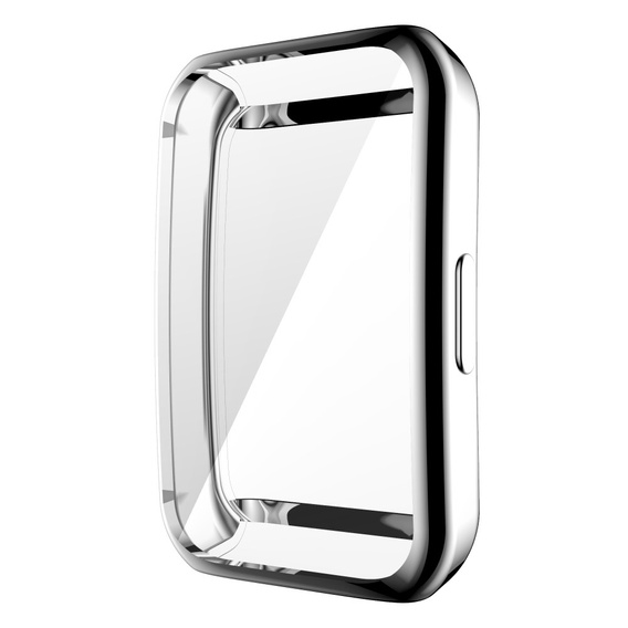 Чехол 2в1 с защитой экрана для часов Huawei Band 6/7, Silver