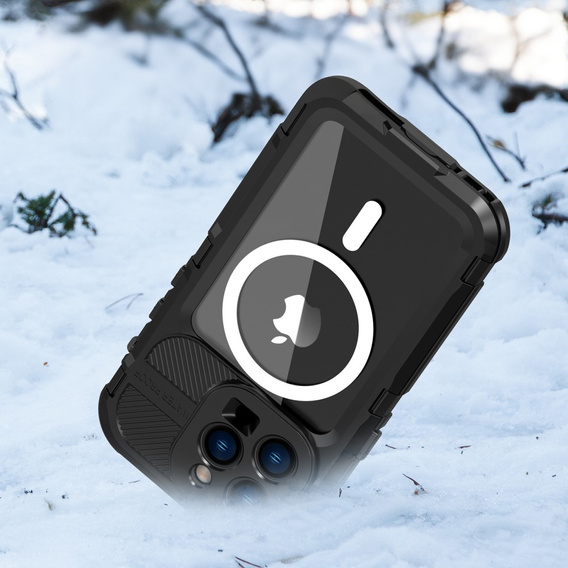 IP68 Водонепроницаемый чехол для iPhone 14 Pro, SHELLBOX MagSafe, чёрный