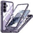 Чохол для Samsung Galaxy S25 FE, Shockproof, зі склом, для MagSafe, фіолетовий