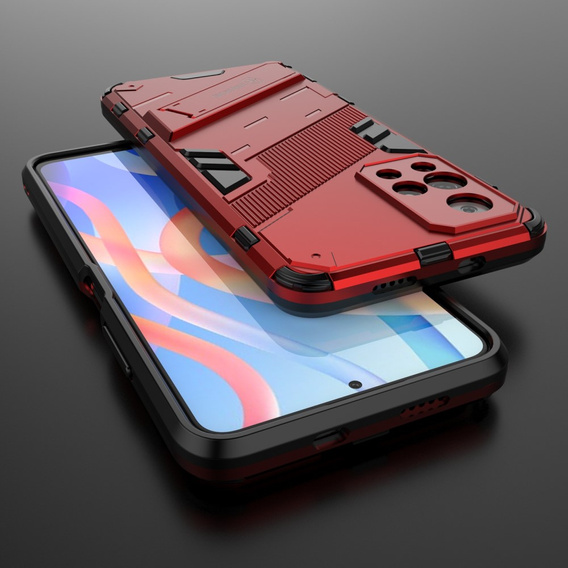 Чехол для Xiaomi Poco M4 Pro 5G / Note 11S 5G, Military kickstand, синий