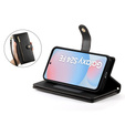 Откидной чехол для Samsung Galaxy S24 FE, Wallet Zipper Pocket, чёрный