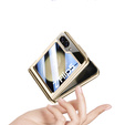 Чехол со стеклом для Samsung Galaxy Z Flip5 5G, PC Case, золотой