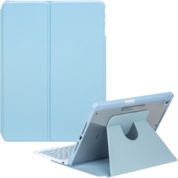 Чехол клавиатура для iPad 11" 2025 A16 (11 gen.) / iPad 10.9" 2022 (10 gen.), Rotary 360° Leather, светло-голубой