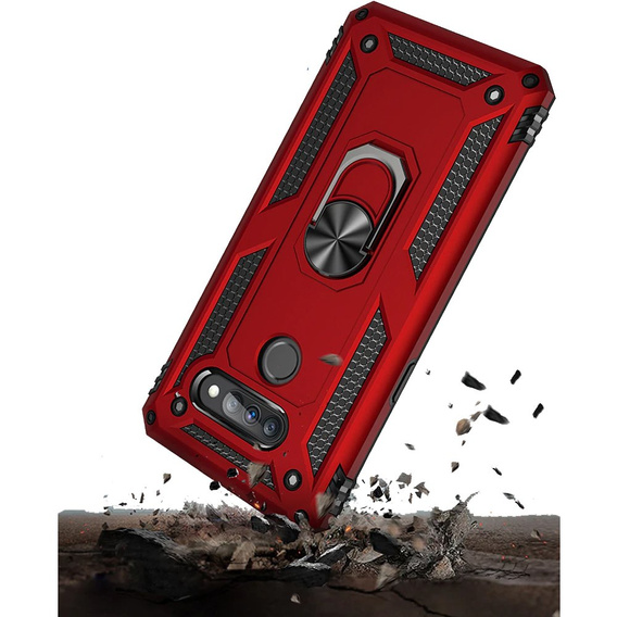 Бронированный Чехол до LG K50S, Nox Case Ring, красный