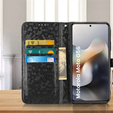 Чохол-фліп для Motorola Moto G56 5G, Wallet Rhombus, чорний