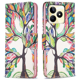 Чохол-книжка для Realme C53 4G, Wallet, tree of life, білий