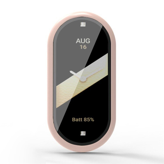 Чехол 2 в 1 + закаленное стекло для Xiaomi Smart Band 10 / 9 / 8, розовый