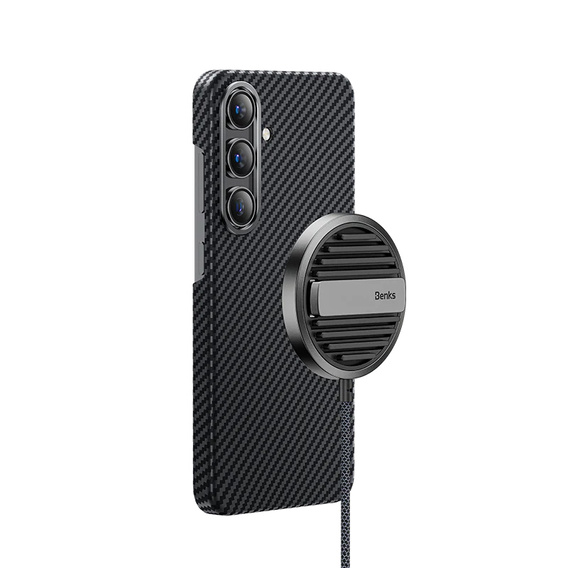Чохол BENKS Armor Air Kevlar 600D Metal Frame, з MagSafe для Samsung Galaxy S24