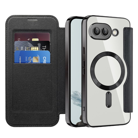 Чохол-книжка для Google Pixel 9A, RFID Wallet MagSafe CamShield, чорний