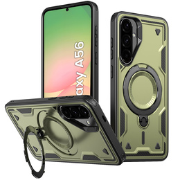 Чохол для Samsung Galaxy A56, Military MagSafe, зелений